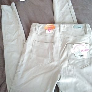 Light green YMI high rise skinny